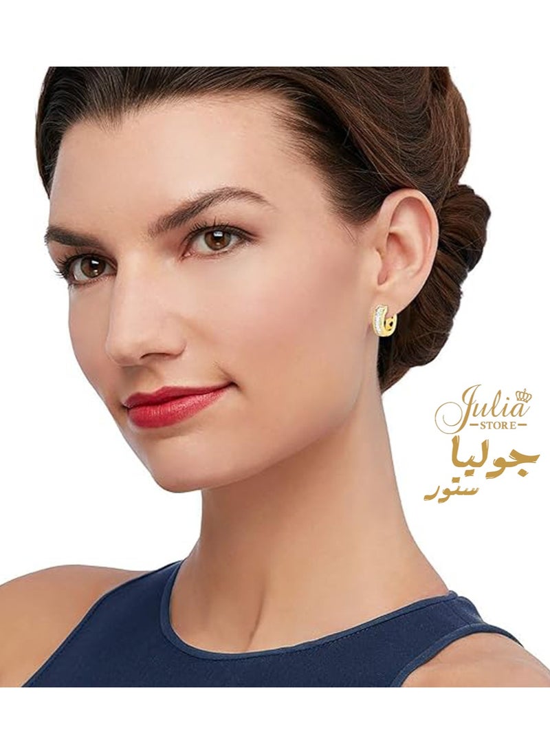 Julia Store - Crystal Hoop Earrings - Image 1