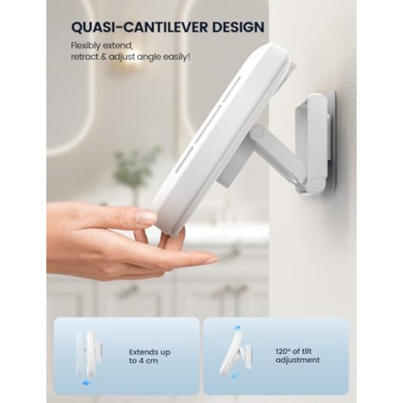 Shower Phone Holder with Speaker Holes, IPX6 Waterproof Clear Sound and 480° Rotation Shower Case Accessories, Waterproof Bathroom Wall Mount for iPhone 17 Pro Max, S26 Ultra, 4-7" Phone - Image 4
