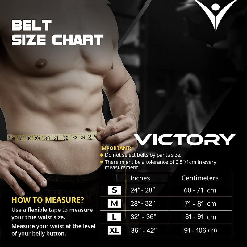 Victory Genuine Leather Weight Lifting Gym Belt Back Support Power Lifting Belt for Men and Women | Unisex | Adjustable Buckle | (Large (32" - 34") Inch) - Image 3