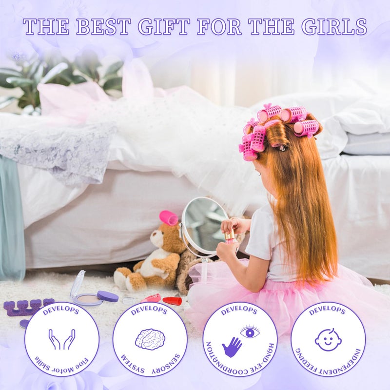 Mrabbitoo Kids Makeup Sets for Girls 58  Washable Makeup for Kids 812 Maquillaje para Nias Play Make Up Kit Toys for Little Girl Princess Toddler Kid Stuff Ages 3456789 10 Year Old Girl Birthday Gifts - Image 3