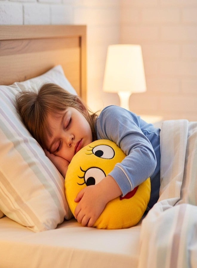 Tickles Stuffed Soft Batting Eyelashes Smiley Cushion Toy Pillow Car 33 cm (Made in India) - Image 4