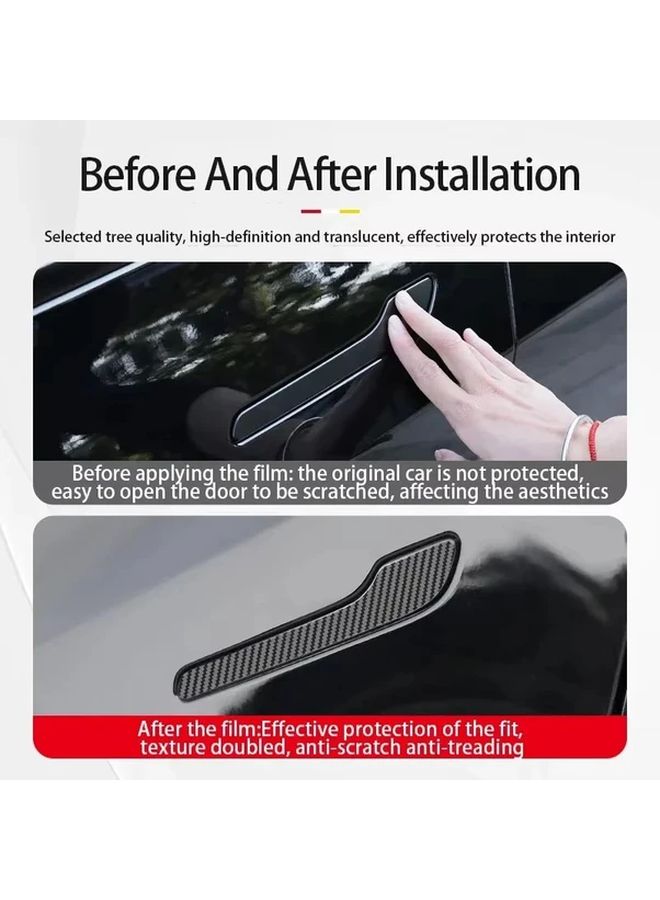 Black Door Handle Cover Protector Set of 4 for Model 3 Model Y - Image 4