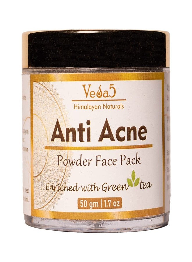 Veda5 Ayurvedic Anti Acne Face Pack Enriched with Green Tea | Used for acne, pigmentation; glowing skin; oil control | Nourishes & Hydrates, For All Skin Types, 50g - Himalayan Naturals - Image 2