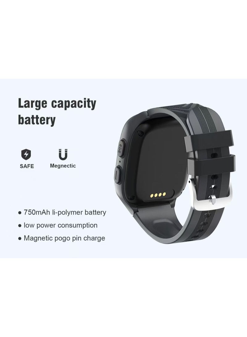 SKT Shiketro LT31 Children's High-Quality Smartwatch with GPS, Wi-Fi, Video Call, SOS, IP67 Waterproof, Camera, Tracker, Location Phone (Black) - Image 2