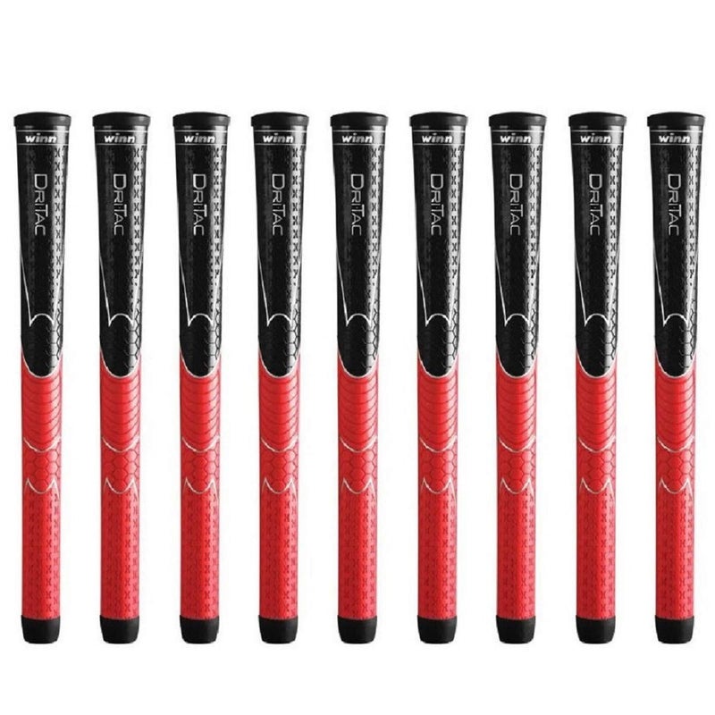 Winn Dri-Tac Standard Black/Red - 9 Piece Golf Grip Bundle - Image 5
