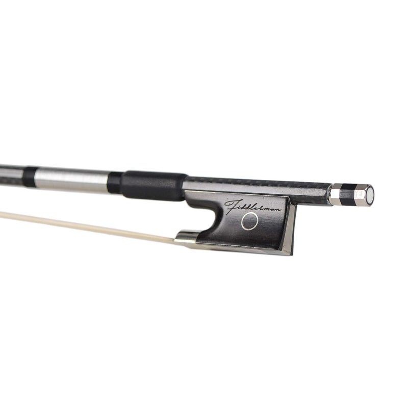 Fiddlerman Black Carbon Fiber Weave Violin Bow 4/4 - Image 2