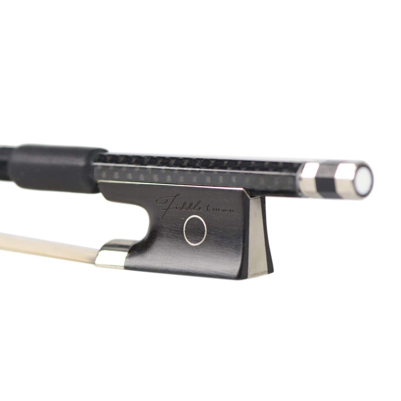 Fiddlerman Black Carbon Fiber Weave Violin Bow 4/4 - Image 3