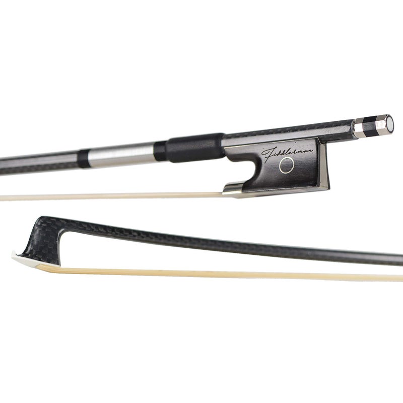 Fiddlerman Black Carbon Fiber Weave Violin Bow 4/4 - Image 1