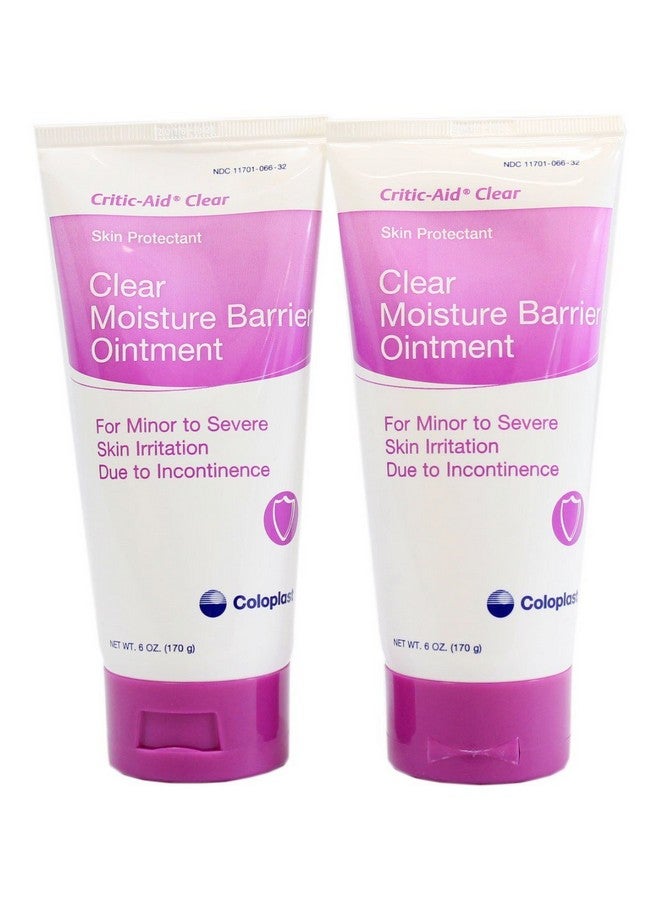 Coloplast Critic-Aid Clear Moisture Barrier Ointment - 6 Ounce Tube - Pack of 2