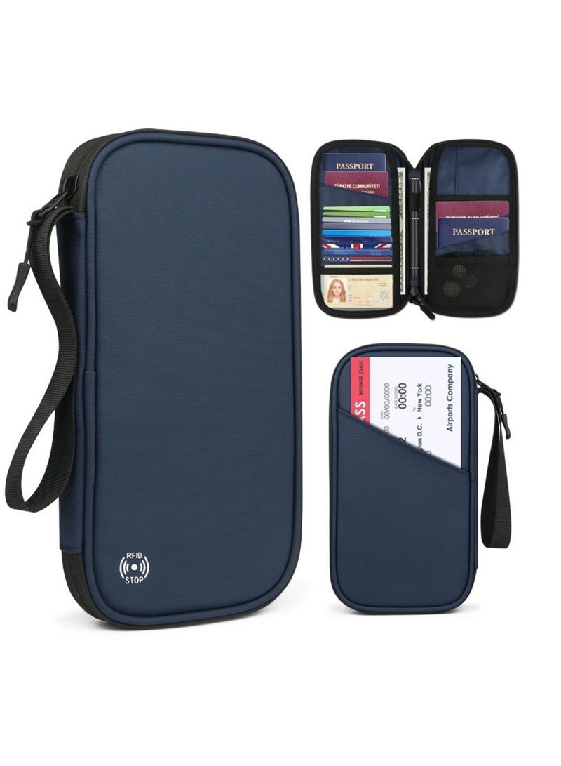 general Passport Holder Family, Women Rfid Blocking Passport Wallet, Travel Essentials Premium Wallets, Waterproof Passport Holders Bag for Men Traveling, Travel Document Organizer Credit Cards Case - Image 1