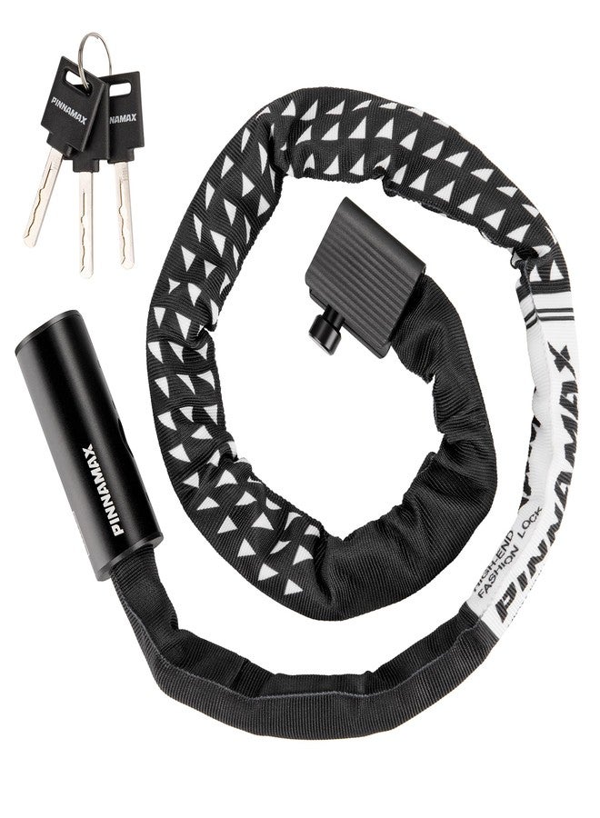 PINNAMAX 3.28ft Bike Lock - Bicycle Chain Lock Star Rating from Art - Heavy Duty Cable Locks with Keys for E-Bike, Motorcycle, Scooter, Bicycle, Door, Gate - Image 1