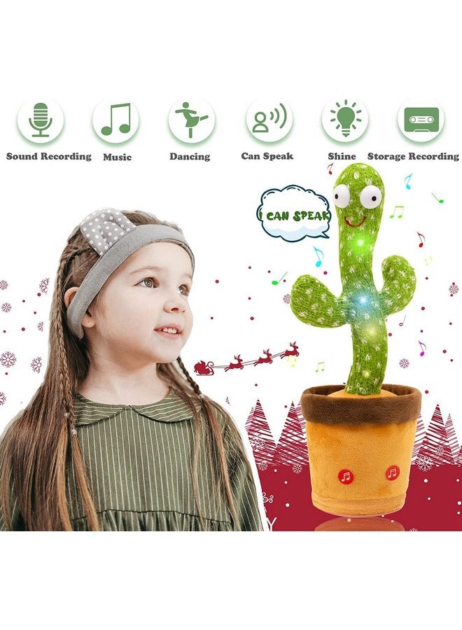 كريرين لعبة KRIREEN Dancing Cactus للأطفال يمكنها القيام بوظيفة الغناء والتسجيل - كرر ما تقوله، ألعاب تعليمية للأطفال، عبوة من قطعة واحدة، كابل قابل لإعادة الشحن متضمن - Image 3