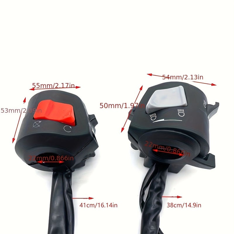 7/8 Inch 22mm Motorcycle Handlebar Switches Horn Turn Signal Headlight Control - Image 2