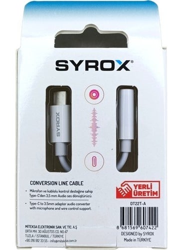 Emre Bilişim - Oneplus 6 Compatible Type-C To 3.5 mm Jack Headphone Converter Aux Converter Adapter - Image 1