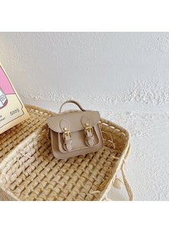 Generic Kids Fashion Retro Cambridge Satchel Shoulder Bag Khaki 