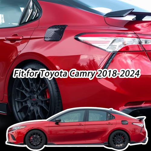 CKE Compatible with Toyota Camry 2024 2023 2022 2021 2020 2019 2018 Accessories Car Rear Side Window Louvers Air Vent Scoop Shades Cover Trim Blinds -Carbon Fiber Style (Not Fit 2025) - Image 2
