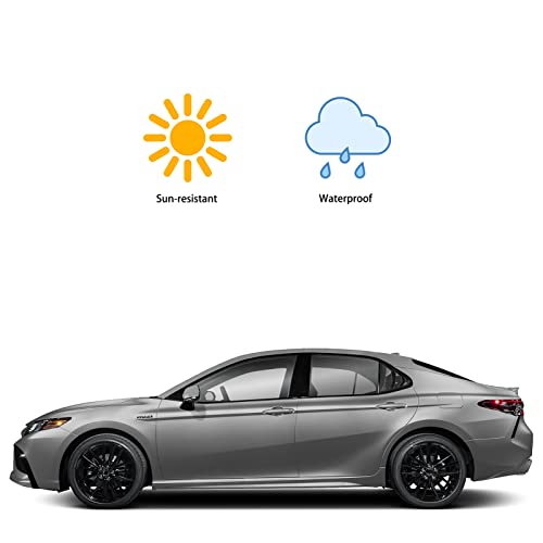 CKE Compatible with Toyota Camry 2024 2023 2022 2021 2020 2019 2018 Accessories Car Rear Side Window Louvers Air Vent Scoop Shades Cover Trim Blinds -Carbon Fiber Style (Not Fit 2025) - Image 4