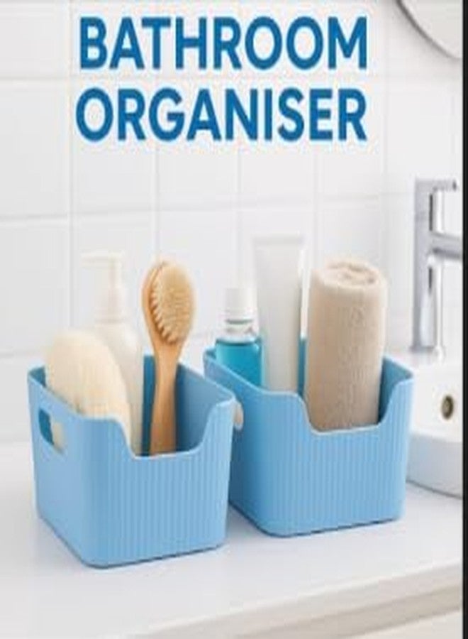 Pentadeco 3 Pieces set Plastic Basket Storage Basket Multipurpose For Kitchen & Home Organiser || Box For Wardrobe, Fruits Vegetables, Toys, Stationary Items - Image 3