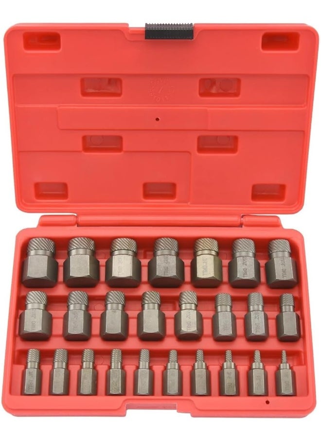 Neiko - NEIKO 04204A Hex-Head Multispline Screw and Bolt Extractor Set, Easy-Out Extraction, Broken Remover, Stripped Fastener Tool, 1/8 Inch to 7/8 in 1/32-Inch Increments, CrMo, 25 Pieces - Image 1