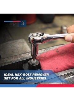 Neiko NEIKO 04204A Hex-Head Multispline Screw and Bolt Extractor Set, Easy-Out Extraction, Broken Remover, Stripped Fastener Tool, 1/8 Inch to 7/8 in 1/32-Inch Increments, CrMo, 25 Pieces  - Image 5
