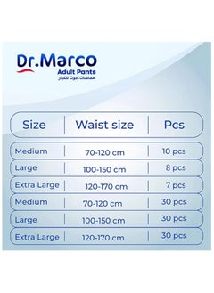 Dr. Marco Adult Culotte Diaper, Size XL, 30 Pants with Wetness Indicator, Turkish made Incontinence Pull Ups Underwear with Italian Technology - pzsku/Z7B95045AC1108C9D8279Z/45/_/1739348629/74aa183b-3c16-4833-abfb-b147a8680d18