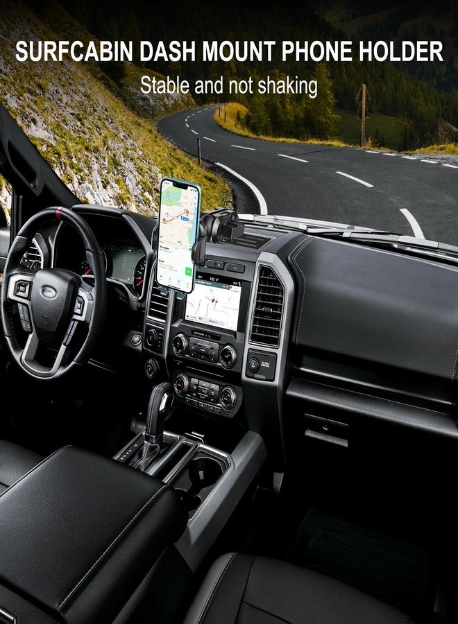 Surfcabin Dash Mount Phone Holder, Mobile Holder for 2015-2020 F150 2017-2022 F250 F350 Metal Cellphone Mounting Bracket Stand for Most Cell Phones - Image 3