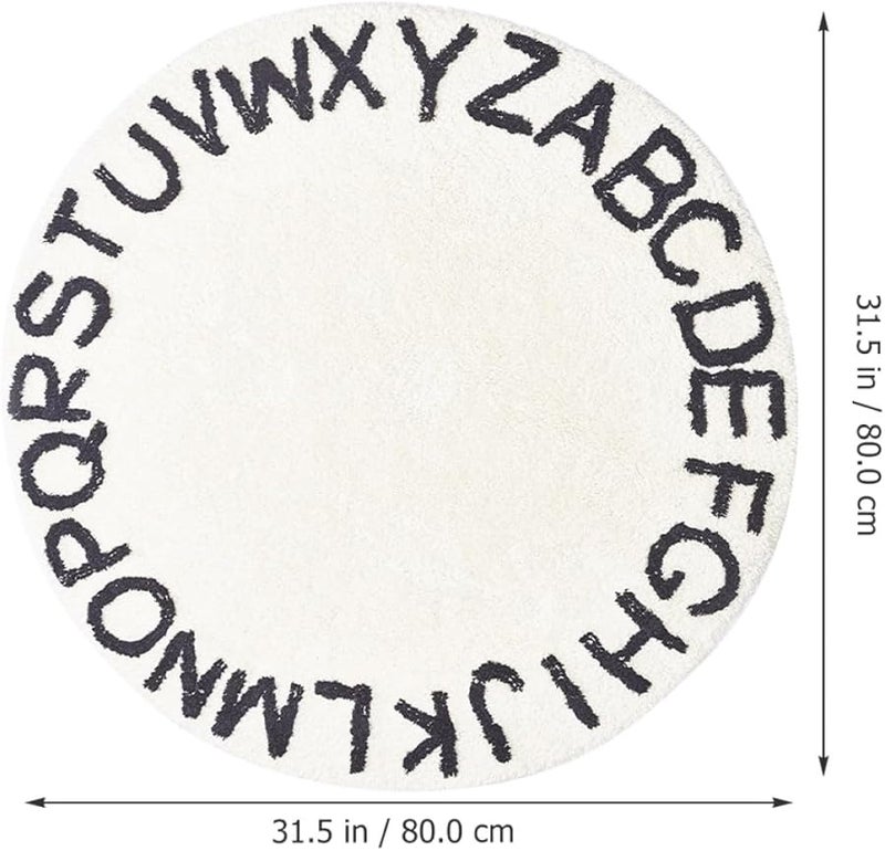 سجادة أرضية مستديرة غير قابلة للانزلاق بتصميم أحرف نوردية لتزيين غرفة اللعب والديكور المنزلي - Image 4