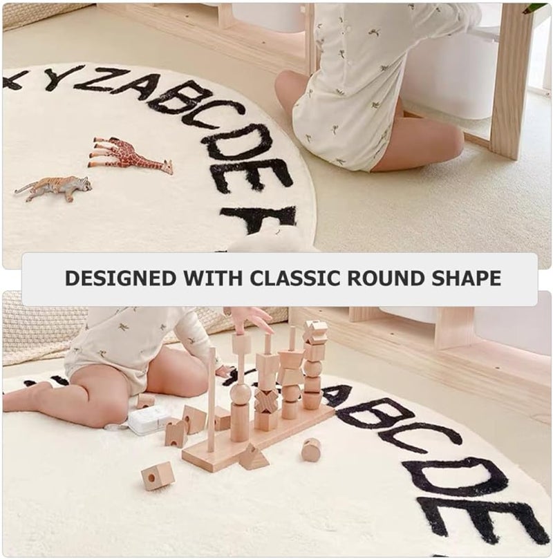 سجادة أرضية مستديرة غير قابلة للانزلاق بتصميم أحرف نوردية لتزيين غرفة اللعب والديكور المنزلي - Image 5