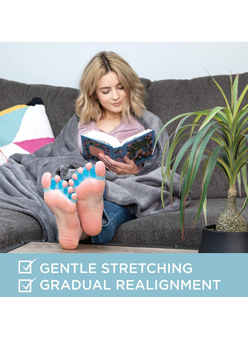 CMGTYYD Toe Separators for Overlapping Toes and Restore Crooked Toes to Their Original Shape, Correct Bunions, Toe Spacers Toe Straightener Toe Stretcher Hammer Toes - Universal Size, 4 Pair - Image 3