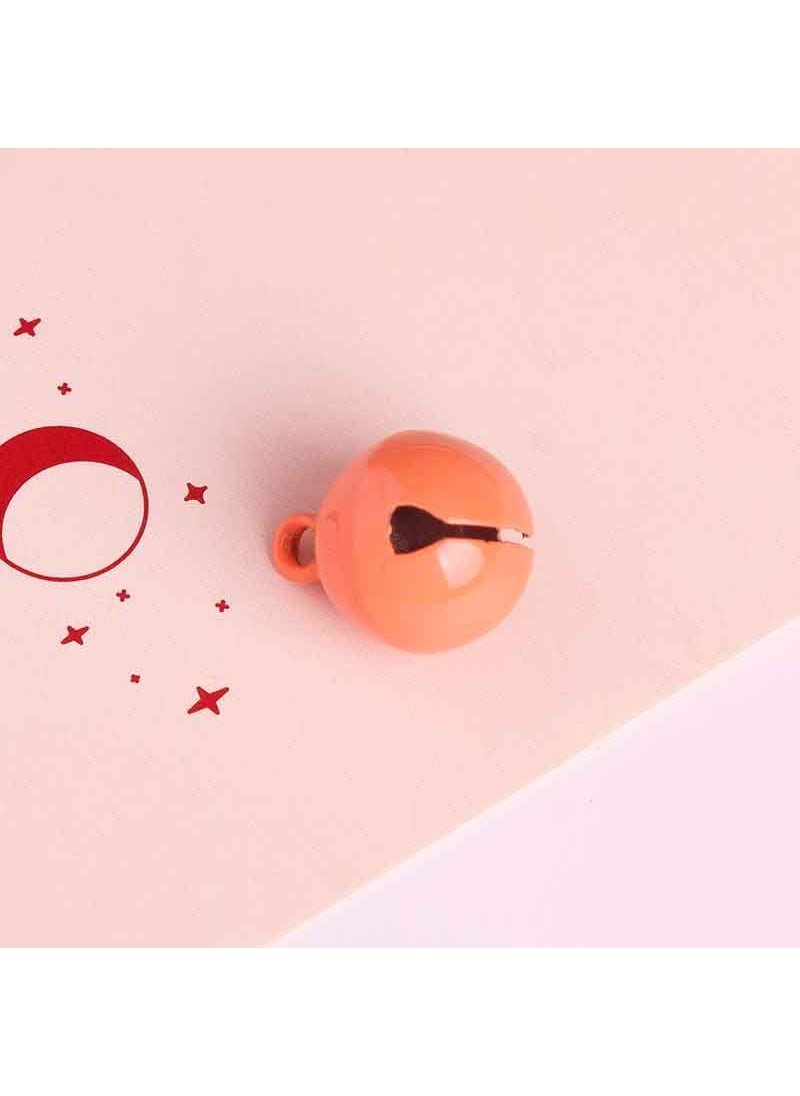 14mm Colored Bells Charms Keychain Christmas Pet Decor Orange