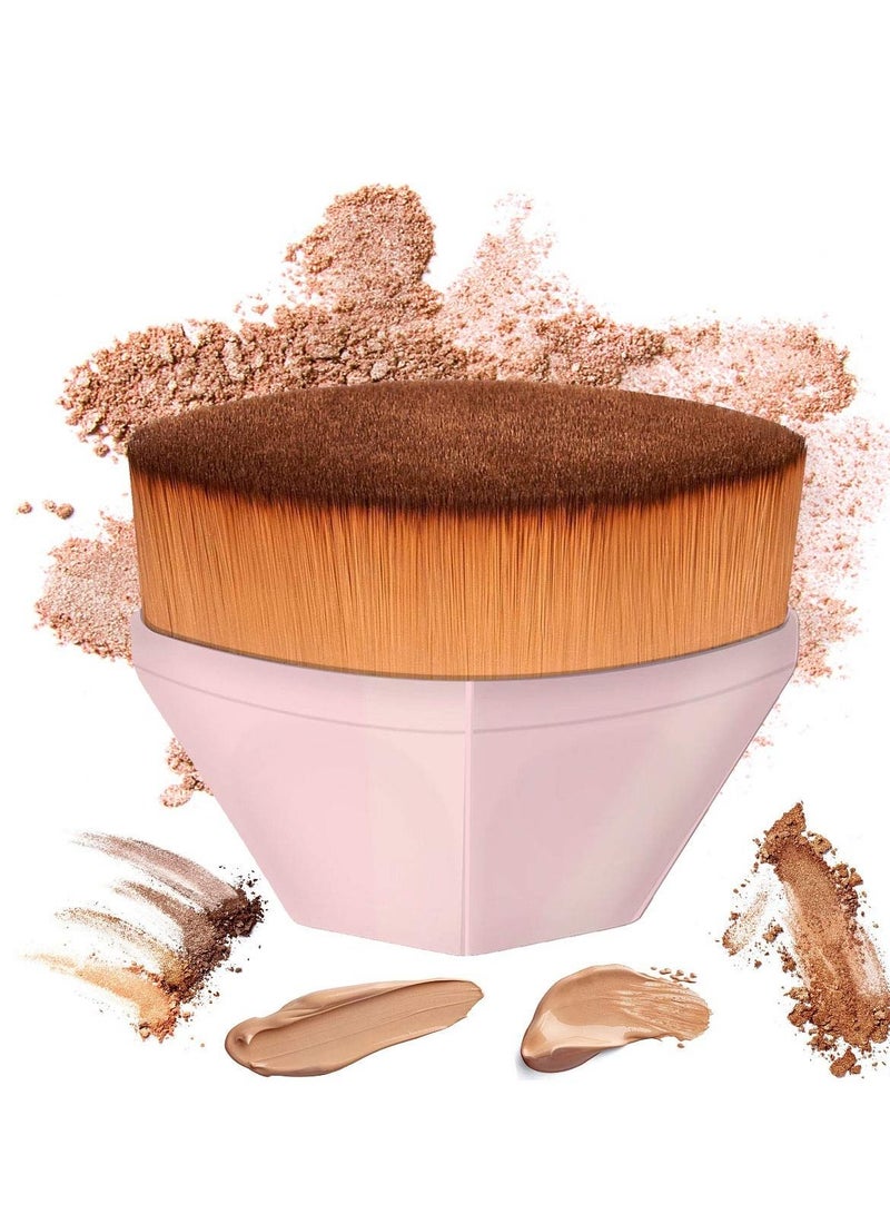 KASTWAVE High Density Foundation Brush, Foundation Makeup Brush, Flat Top Kabuki Travel Loose Powder Blush For Mineral Blending Liquid Cream Buffing Stippling Blending Concealer for Face Body - Image 1