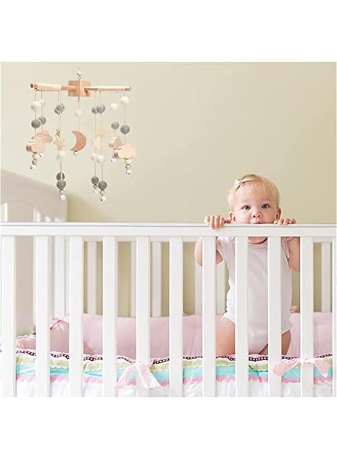 HOOKOR Nursery Mobile with Star and Moon Design for Baby Boys and Girls - Boho Decor for Infant Bedroom Hanging Decoration and Baby Shower Gift  - Image 4