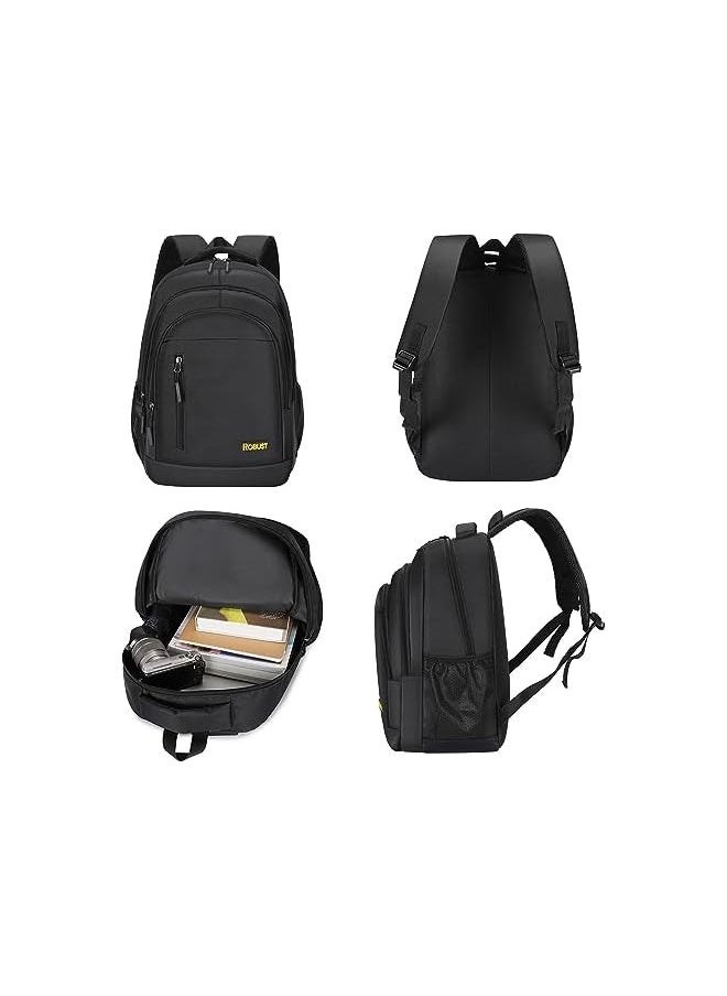 ROBUST Travel Laptop Backpack, Business Anti Theft Slim Durable Laptop Bag, USB Charging Port,Water Resistant College School Large Computer Gifts Bag for Men Women adult Fits 17Inch (Traveler-Black)  - Image 2