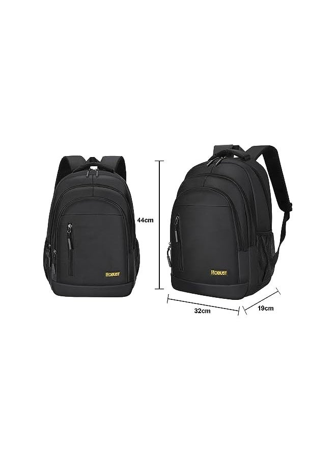 ROBUST Travel Laptop Backpack, Business Anti Theft Slim Durable Laptop Bag, USB Charging Port,Water Resistant College School Large Computer Gifts Bag for Men Women adult Fits 17Inch (Traveler-Black)  - Image 3