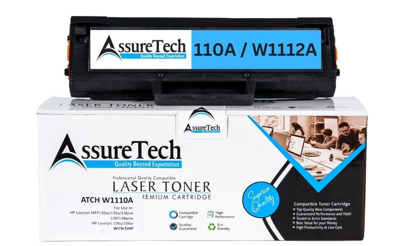 ASSURETECH 110A Toner Cartridge for H P 110A / W1112A for use in Laser Printer 108a / 108w / MFP 136a / 136w / 136nw / 138a / 138pnw / 138fnw - Image 1