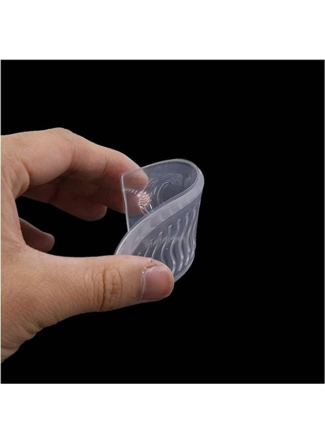 Silicone Gel Heel Cups - Shoe Inserts for Plantar Fasciitis, Sore Heel Pain, Bone Spur & Achilles Pain - Pad and Shock Absorbing Support for Women (2 Pairs/4Pcs) - Image 2