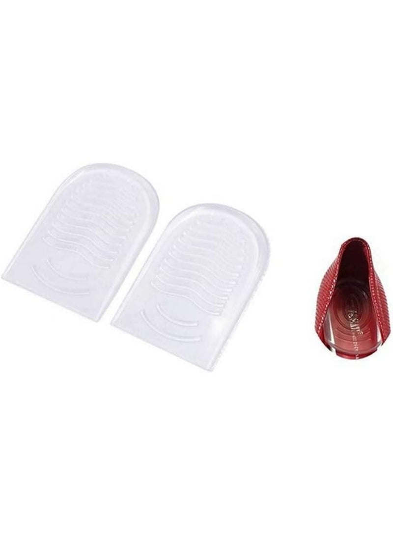 Silicone Gel Heel Cups - Shoe Inserts for Plantar Fasciitis, Sore Heel Pain, Bone Spur & Achilles Pain - Pad and Shock Absorbing Support for Women (2 Pairs/4Pcs) - Image 3