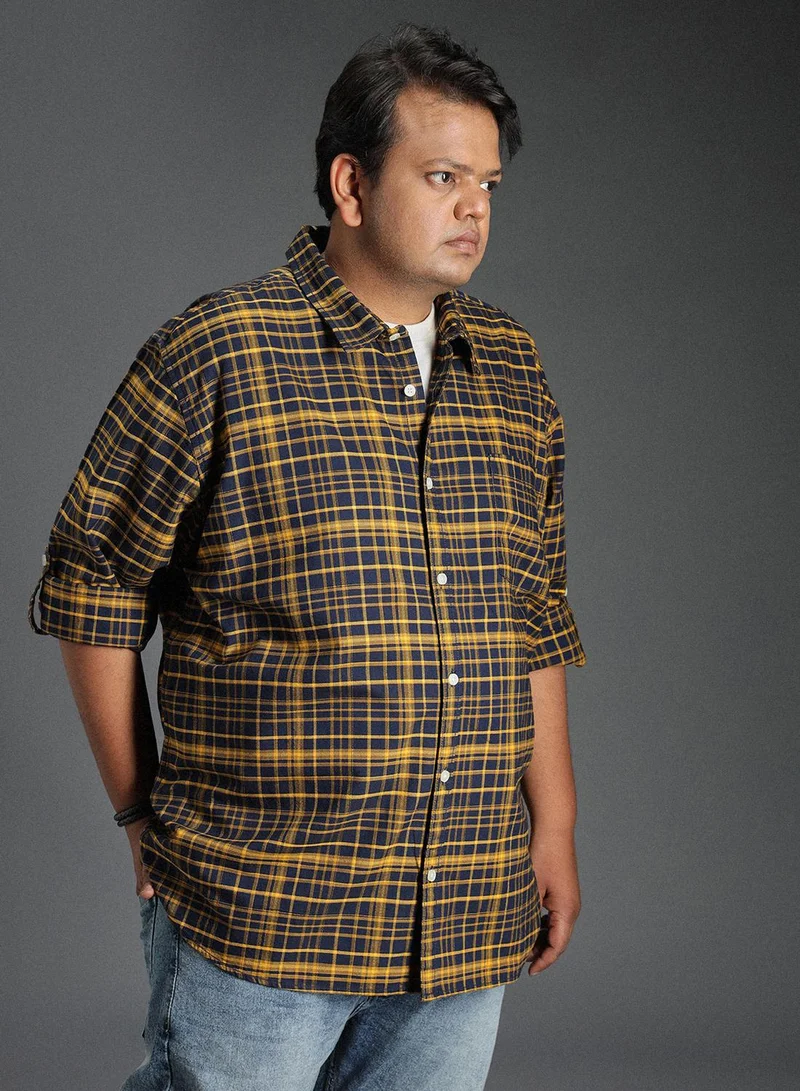 High Star  Multicolor Classic Tartan Checked Cotton Shirt for Men, 100% Cotton for Men | Best Price UAE