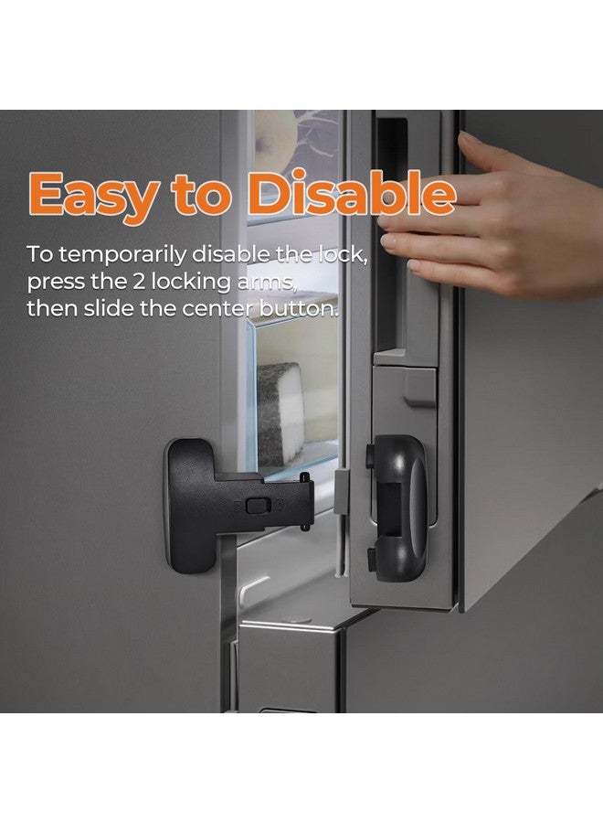 YCT Child Proof Refrigerator Freezer Door Lock Apply to Max 1"(25mm) Sealing Strip for Toddlers and Kids, no Tools Need or Drill (Grey 1PCS) - Image 4