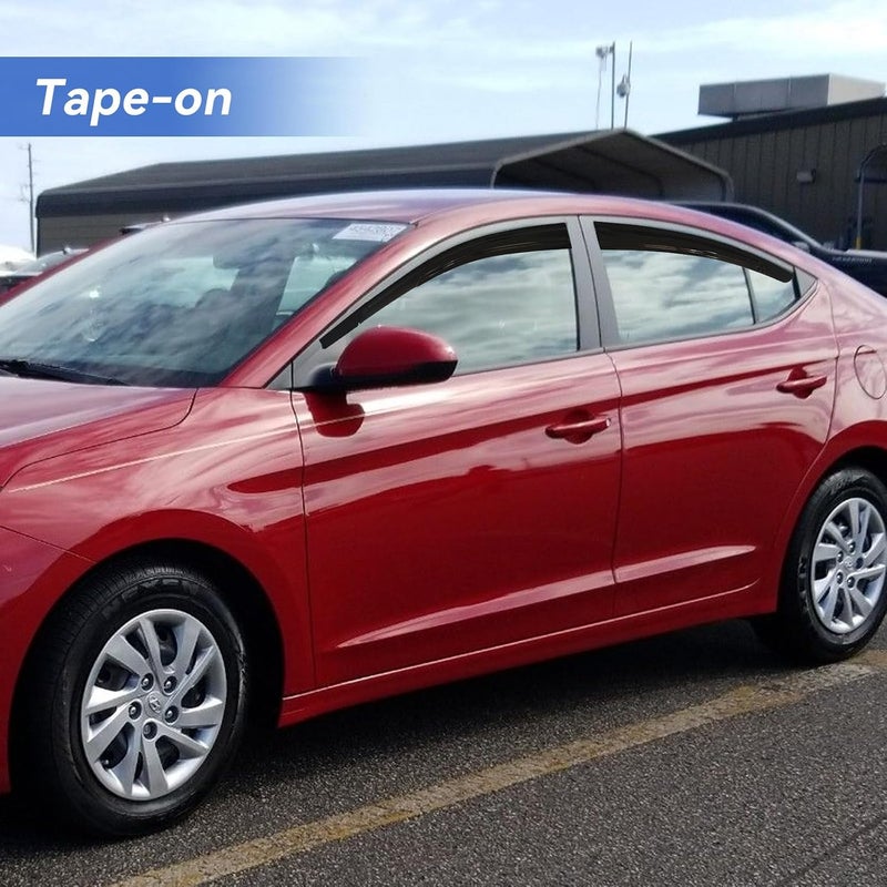 YQAUTEC Window Visors Rain Guards for 2017-2020 Hyundai Elantra - Image 3