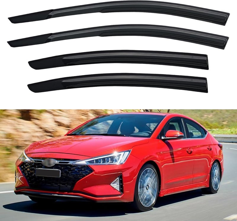 YQAUTEC Window Visors Rain Guards for 2017-2020 Hyundai Elantra - Image 1