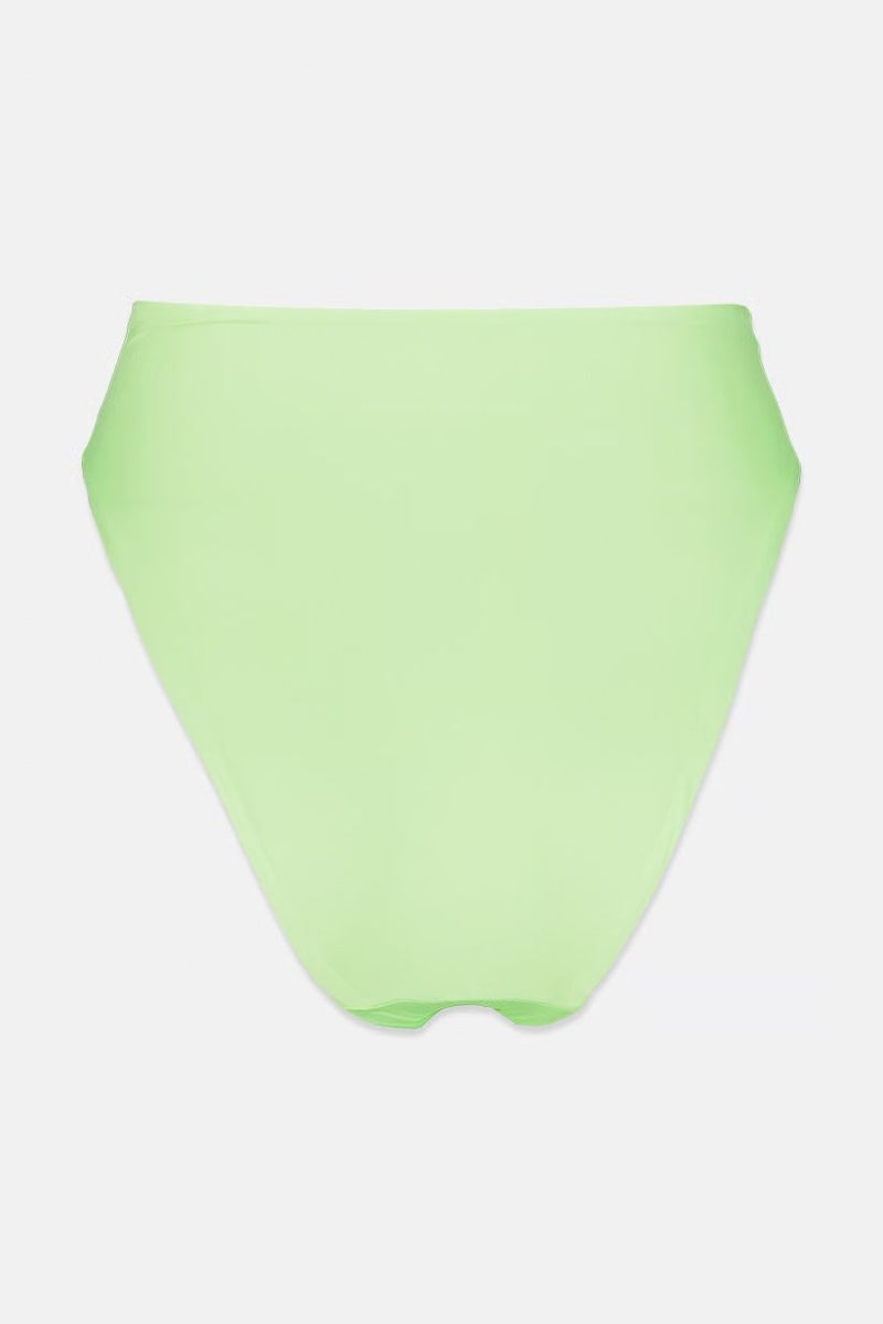 Asos Design Women High Waist Bikini Bottom, Neon Green - Image 3