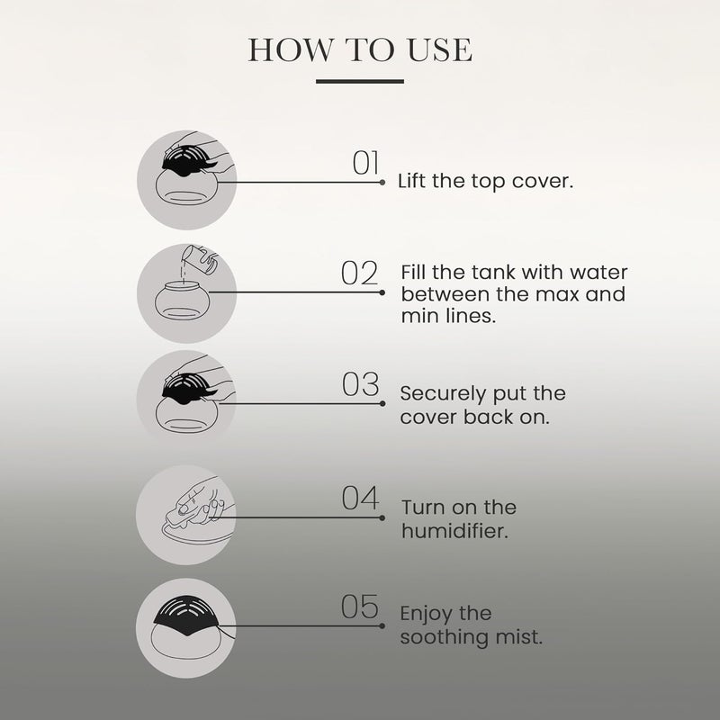 aromahpure معطر الهواء أروما بيور 1800 مل مرطب هواء أسود مع ضوء LED أزرق مدمج منطقة تغطية واسعة تصل إلى 100 م يحسن جودة الهواء رطوبة الغرفة محايد مثالي للمنزل والمكتب - Image 4