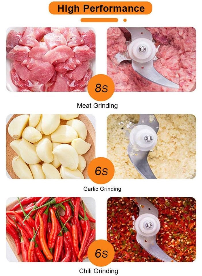 Microplus - 3 Speed Stainless Steel 5Litre Meat Grinder/Chopper/Food Processor/Mincer 500W Silver/Black PS-4806 - Image 1