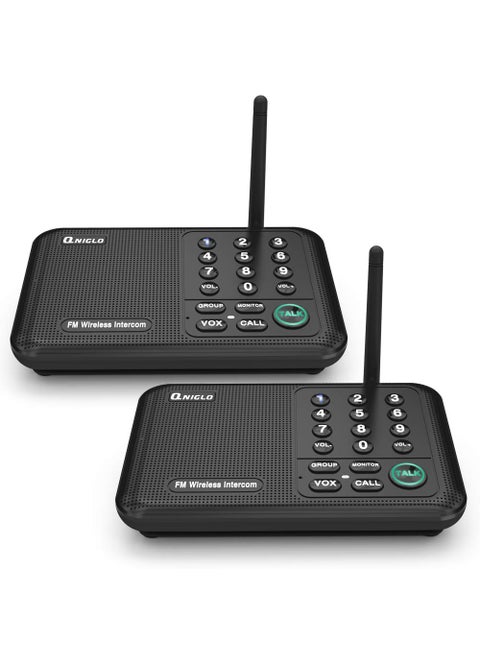 Intercoms Wireless for Home, 5280 Feet Long Range House Intercom System, 10 Channels Intercoms System for Business, Room to Room Intercom System for Elderly, 2 Way Audio Intercom for Office/Classroom