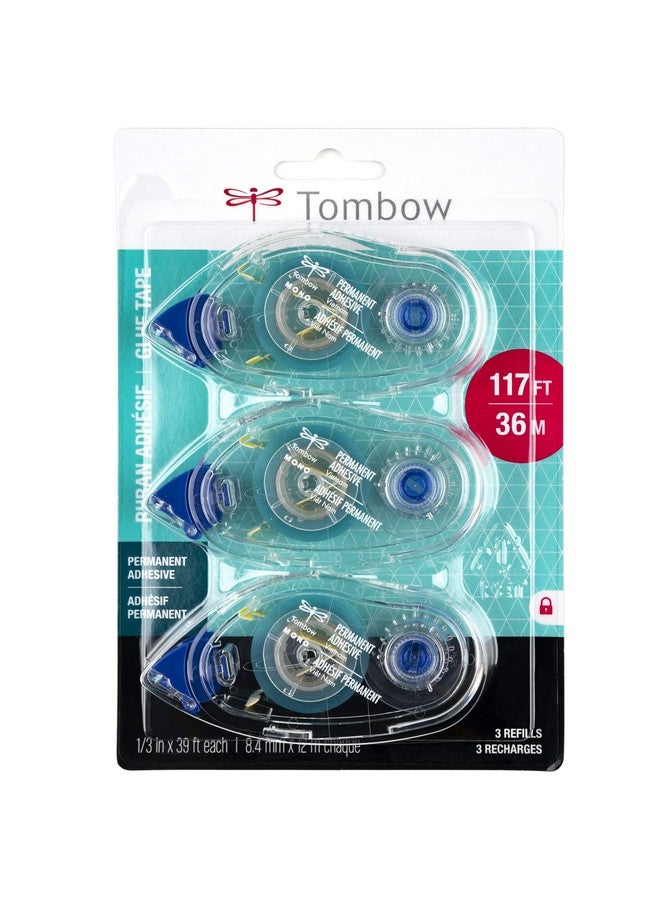 Tombow 62207 Mono Permanent Adhesive Refills, 3-Pack. Easy To Use Refills For A Strong, Instant Bond  - Image 2