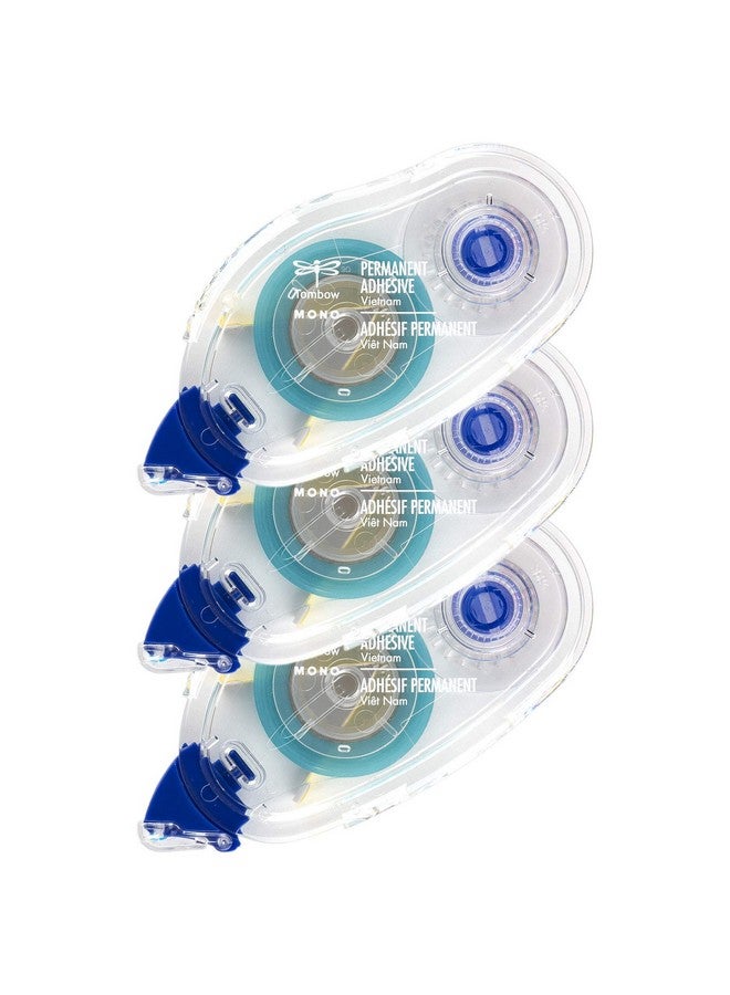 Tombow 62207 Mono Permanent Adhesive Refills, 3-Pack. Easy To Use Refills For A Strong, Instant Bond  - Image 1