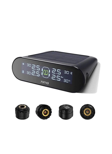 TPMS Lite | Tyre Pressure Monitoring System with External Sensors, Dual Charging (Solar & USB), Easy Self-Fitment, LCD Display, and Bluetooth APP Control