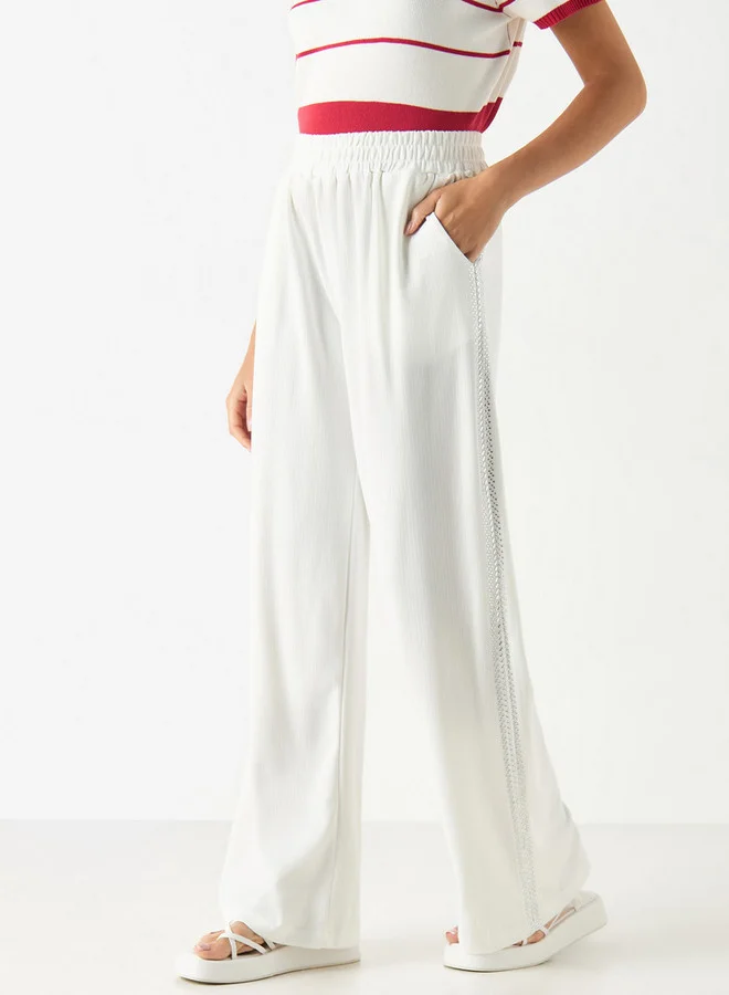 2Xtremz 2Xtremz Textured Pants with Elasticated Waistband and Pockets