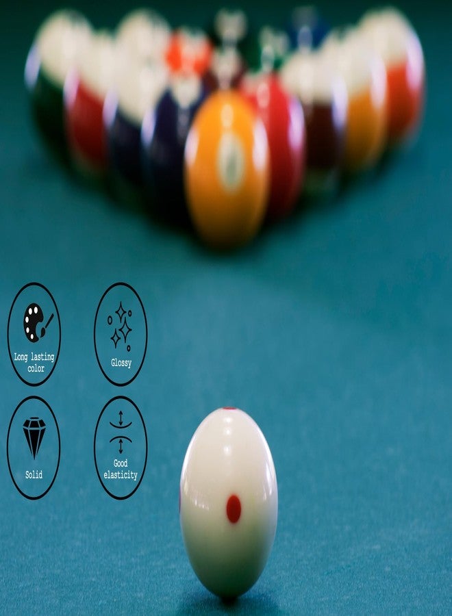 Kolti Billiard Cue Ball, AAA-Grade PRO 6 Dot & No Dot Pool Cue Training Ball, 2-1/4" Standard Size, Phenolic Resin - Image 4